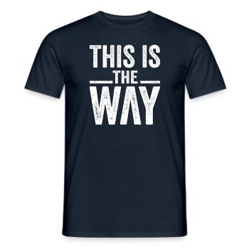 This Is The Way Blanc - T-shirt homme - marine - Devant - AI Model Male 178 light (178cm)