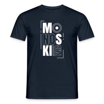 Monoski pro driving rider Mono Ski Monoskier - Men's T-Shirt - navy - Front - AI Model Male 178 light (178cm)