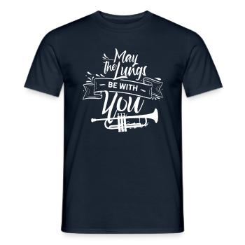 Mögen die Lungen mit dir sein - Trompete Trompeter - Männer T-Shirt - Navy - Vorne - AI Model Male 178 light (178cm)