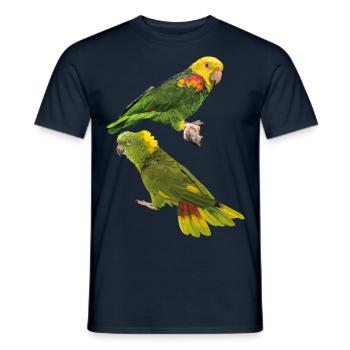 Papageien - Männer T-Shirt - Navy - Vorne - AI Model Male 178 light (178cm)