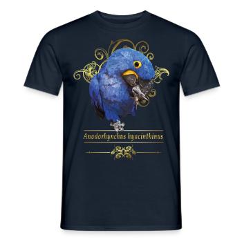 Hyacinth Macaw - Men's T-Shirt - navy - Front - AI Model Male 178 light (178cm)