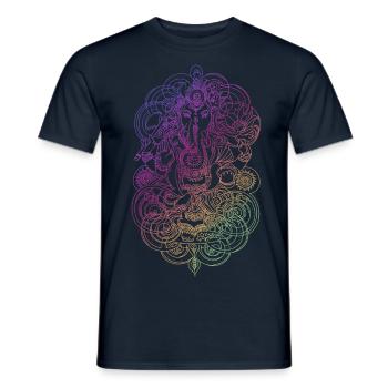 Ganesh rainbow - T-shirt homme - marine - Devant - AI Model Male 178 light (178cm)