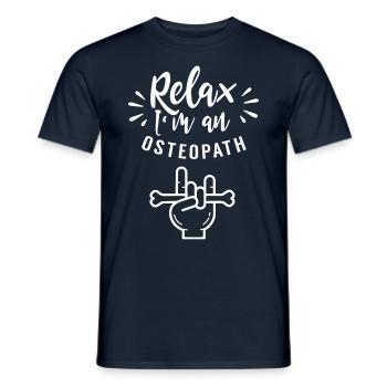 Relax I Am An Osteopath Osteopathy - Men's T-Shirt - navy - Front - AI Model Male 178 light (178cm)