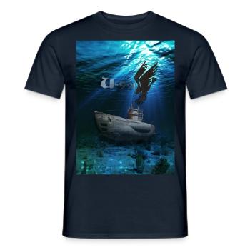 U 991 design1 - T-shirt homme - marine - Devant - AI Model Male 178 light (178cm)