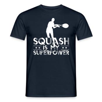 Squash Ist Meine Superkraft Team Squashspieler - Männer T-Shirt - Navy - Vorne - AI Model Male 178 light (178cm)