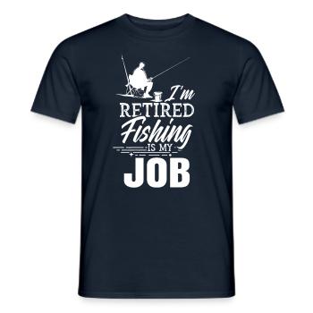 Je suis à la retraite La pêche est mon travail à la retraite - T-shirt homme - marine - Devant - AI Model Male 178 light (178cm)