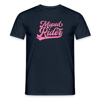 Mopedfahrer Fahrerin Mofa Moped Lustig - Männer T-Shirt - Navy - Vorne - AI Model Male 178 light (178cm)