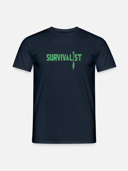 Überlebenskünstler Survival Überleben Natur - Männer T-Shirt - Navy