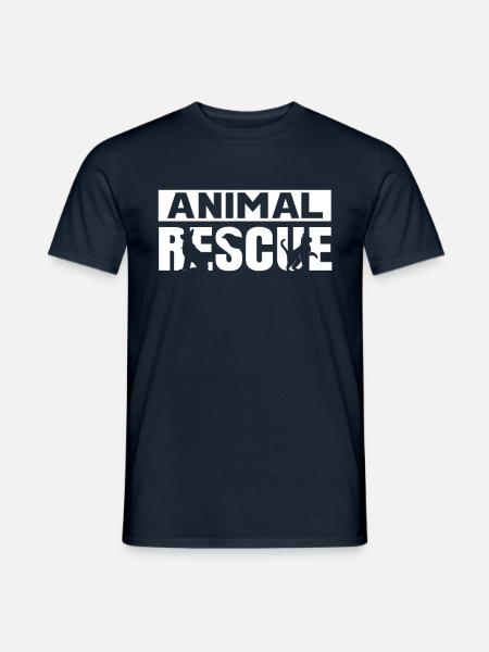 Tierrettung Tierschutz Tiere Retten Tierretter - Männer T-Shirt - Navy