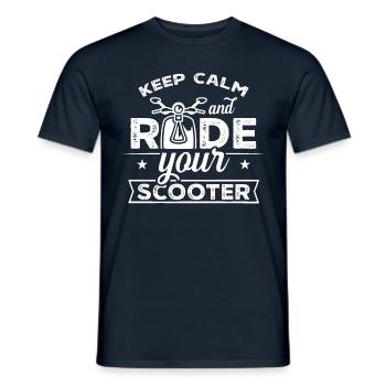 Scooter Driving Scooter Scooter Rider Moped - Men's T-Shirt - navy - Front - AI Model Male 178 light (178cm)