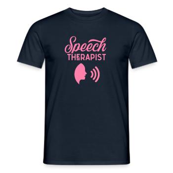 Speech Therapist Speech Therapist Speech Therapist Speech Therapy - Men's T-Shirt - navy - Front - AI Model Male 178 light (178cm)
