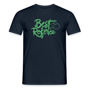 BEST Referee Referee Judge - Men's T-Shirt - navy - Front - AI Model Male 178 light (178cm)