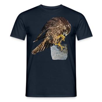 Faucon pèlerin - T-shirt homme - marine - Devant - AI Model Male 178 light (178cm)
