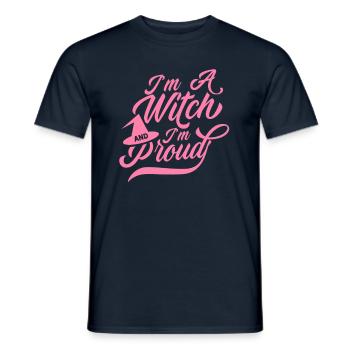 Je suis une sorcière et fier sorciers sorcières sorcellerie - T-shirt homme - marine - Devant - AI Model Male 178 light (178cm)