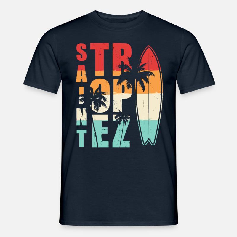 Saint Tropez Surfing Summer - Männer T-Shirt - Navy