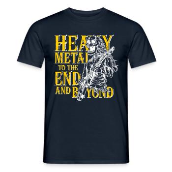 Heavy metal to the end - T-shirt homme - marine - Devant - AI Model Male 178 light (178cm)