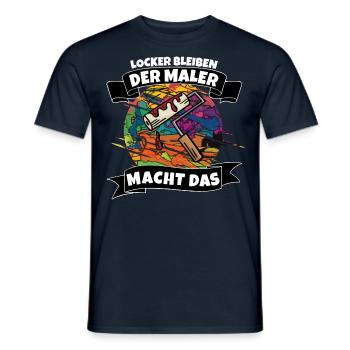 Maler - Männer T-Shirt - Navy - Vorne - AI Model Male 178 light (178cm)