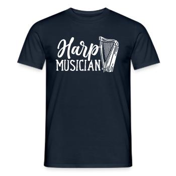 Harfenmusiker Harfenspieler Harfe Harfenist - Männer T-Shirt - Navy - Vorne - AI Model Male 178 light (178cm)