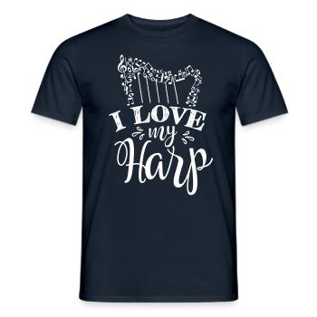Ich Liebe Meine Harfe Harfenspieler Harfenist - Männer T-Shirt - Navy - Vorne - AI Model Male 178 light (178cm)
