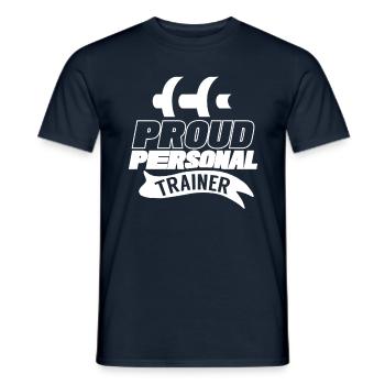 Proud Personal Trainer Fitness Trainer Fitness - Men's T-Shirt - navy - Front - AI Model Male 178 light (178cm)
