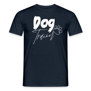 Dog Trainer Dog School Dog Handler Saying - Men's T-Shirt - navy - Front - AI Model Male 178 light (178cm)