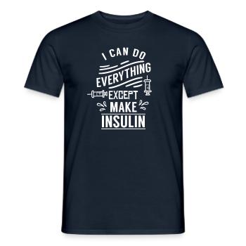 Ich Kann Alles Machen Außer Insulin Herstellen - Männer T-Shirt - Navy - Vorne - AI Model Male 178 light (178cm)