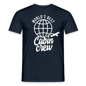 Le meilleur équipage de cabine au monde Agents de bord - T-shirt homme - marine - Devant - AI Model Male 178 light (178cm)