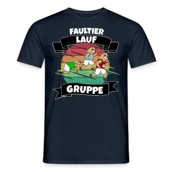 Faultier Lauf Gruppe - Männer T-Shirt - Navy - Vorne - AI Model Male 178 light (178cm)