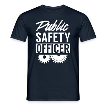 Public Safety Officer Safety Officer - Men's T-Shirt - navy - Front - AI Model Male 178 light (178cm)