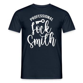 Professional locksmith locksmith - Men's T-Shirt - navy - Front - AI Model Male 178 light (178cm)