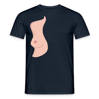 Brüste Nippel Busen Junggesellinnen Geschenk JGA - Männer T-Shirt - Navy - Vorne - AI Model Male 178 light (178cm)