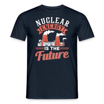 Nuclear energy is the future Nuclear power Nuclear power - Men's T-Shirt - navy - Front - AI Model Male 178 light (178cm)