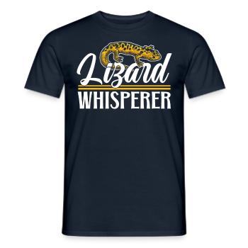 Eidechsenflüsterer Reptil Lizard Eidechse - Männer T-Shirt - Navy - Vorne - AI Model Male 178 light (178cm)