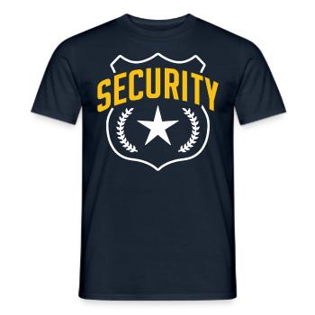 Security Bouncer Security Security Guard - Men's T-Shirt - navy - Front - AI Model Male 178 light (178cm)