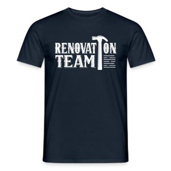 Team Renovierung Bauherr Restaurierung Renovieren - Männer T-Shirt - Navy - Vorne - AI Model Male 178 light (178cm)