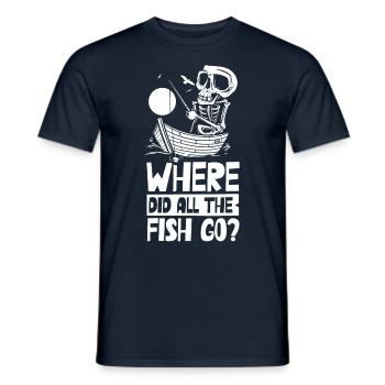 Où sont passés tous les poissons? Pêcheurs Pêche - T-shirt homme - marine - Devant - AI Model Male 178 light (178cm)