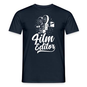 Film Editor Video Filmeditor Edit - Men's T-Shirt - navy - Front - AI Model Male 178 light (178cm)