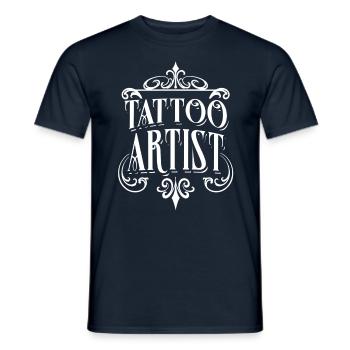 Tatoueur Tatoueur Tatouage - T-shirt homme - marine - Devant - AI Model Male 178 light (178cm)