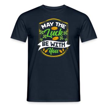 Que le bonheur soit avec vous Irlandais irlandais - T-shirt homme - marine - Devant - AI Model Male 178 light (178cm)
