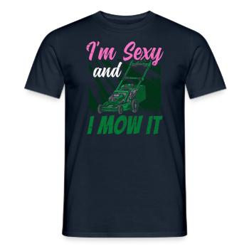 Lawn Mowing Lawn Lawn Mower Grass - Men's T-Shirt - navy - Front - AI Model Male 178 light (178cm)