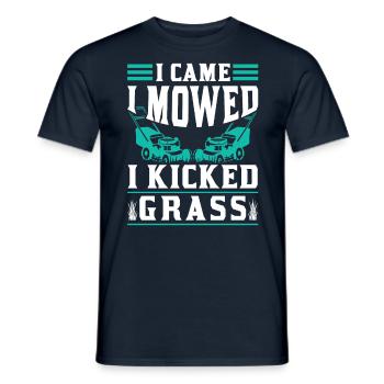 Lawn Mowing Lawn Lawn Mower Grass - Men's T-Shirt - navy - Front - AI Model Male 178 light (178cm)
