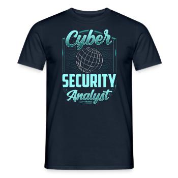 Cybersecurity Analyst Hack Hacker IT Security - Men's T-Shirt - navy - Front - AI Model Male 178 light (178cm)