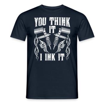 Tatoueur Tatoueur Tatouage - T-shirt homme - marine - Devant - AI Model Male 178 light (178cm)