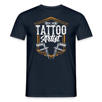 Tatoueur Tatoueur Tatouage - T-shirt homme - marine - Devant - AI Model Male 178 light (178cm)