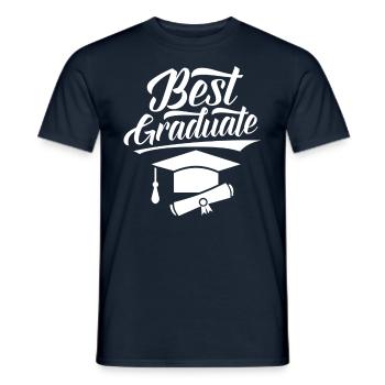 Best Graduate Graduation Party Graduate - Men's T-Shirt - navy - Front - AI Model Male 178 light (178cm)