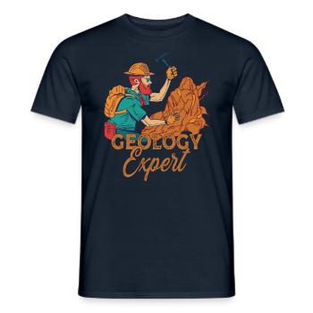 Geology Expert Geologist Profession Geology Student - Men's T-Shirt - navy - Front - AI Model Male 178 light (178cm)