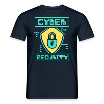 Cybersecurity Hack Hacker IT Security Hacking - Men's T-Shirt - navy - Front - AI Model Male 178 light (178cm)