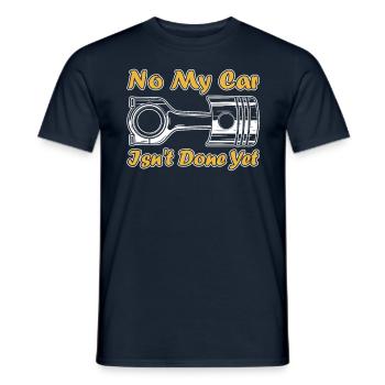No My car is not finished yet Mechanic - Men's T-Shirt - navy - Front - AI Model Male 178 light (178cm)