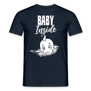 Baby Inside Baby Inside Pregnant Announcement - Men's T-Shirt - navy - Front - AI Model Male 178 light (178cm)