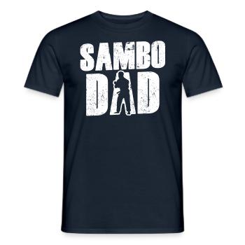 Sambo Papa Entraîneur d’arts martiaux Entraînement Aux arts martiaux - T-shirt homme - marine - Devant - AI Model Male 178 light (178cm)
